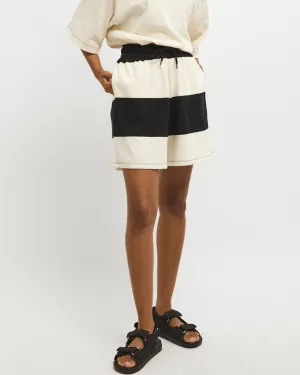Emilia Striped jersey shorts