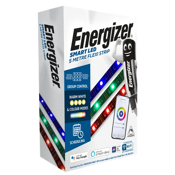 Energizer Smart S17164 5m Flexi Strip Light UK 3 Pin Plug