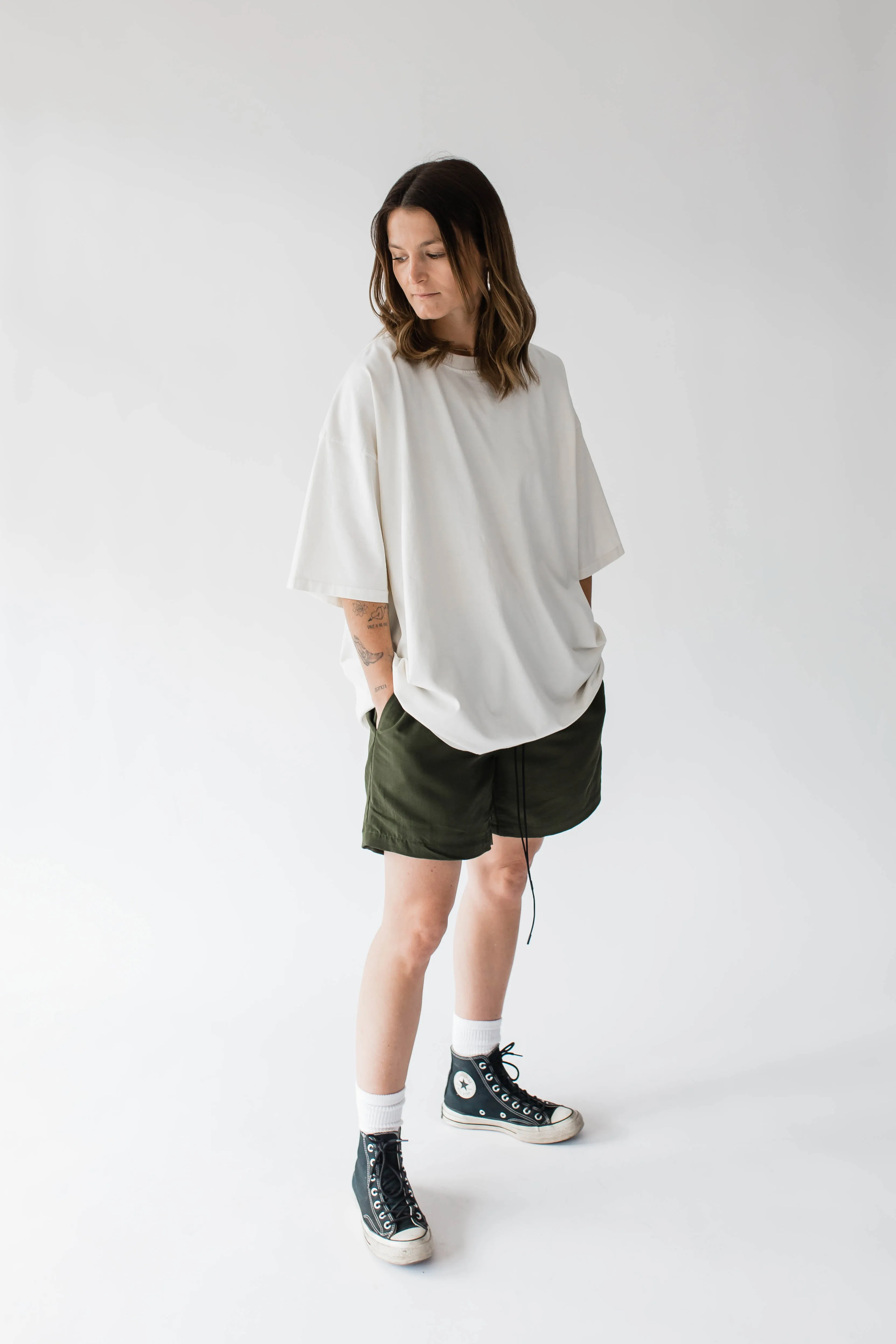 Everyday Boxy Tee (Oat Milk)
