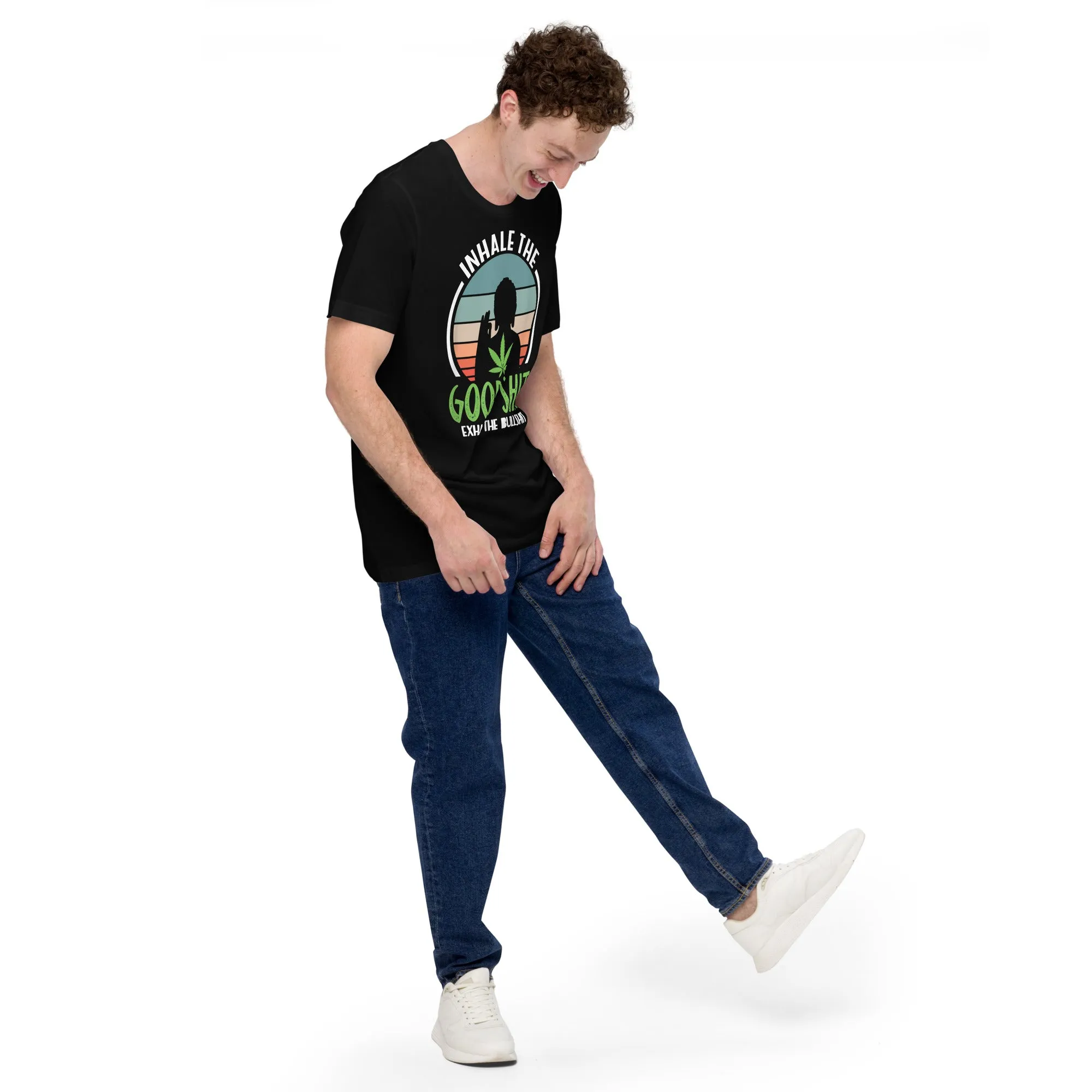 Exhale-the-bullshit-buddha-cannabis-Unisex t-shirt