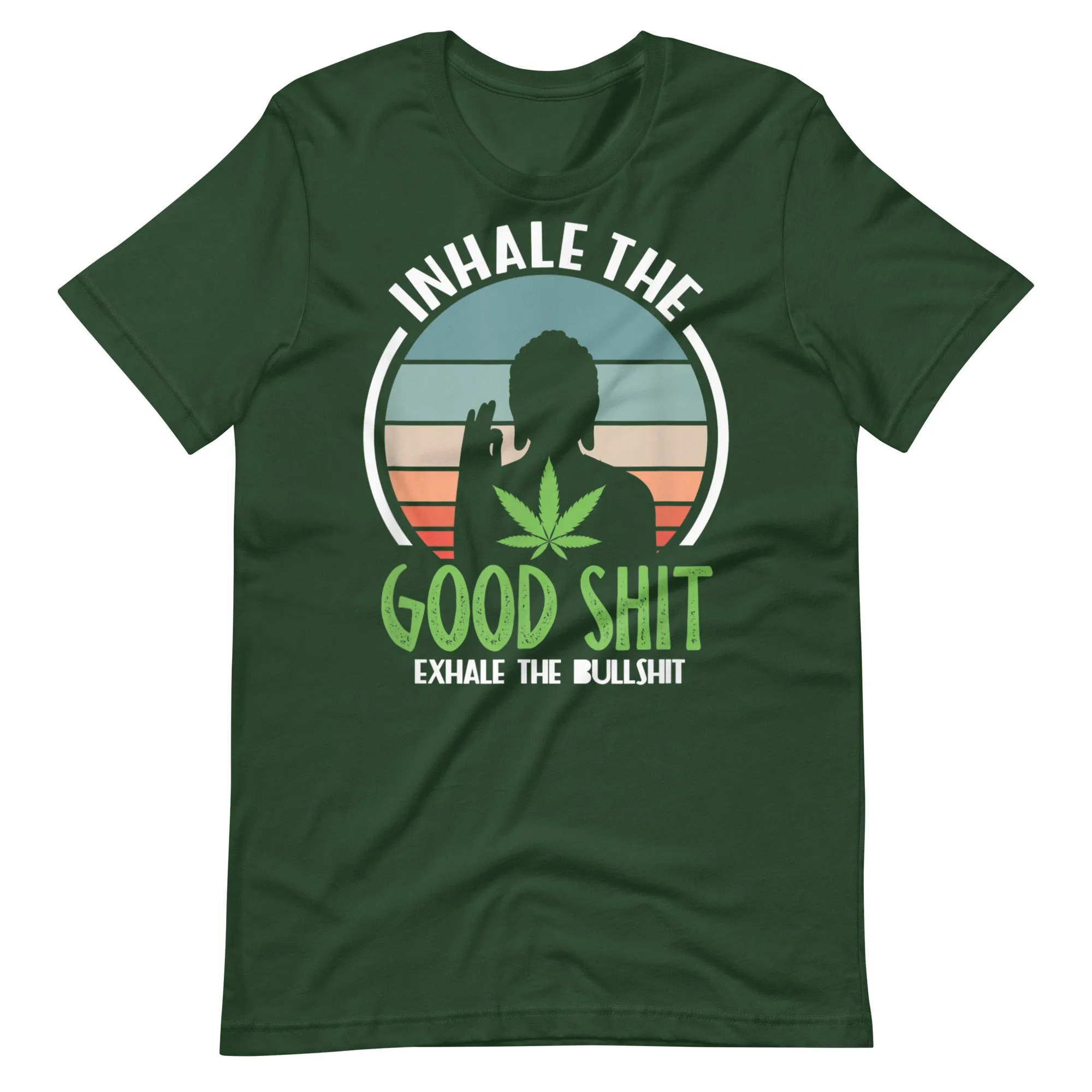 Exhale-the-bullshit-buddha-cannabis-Unisex t-shirt