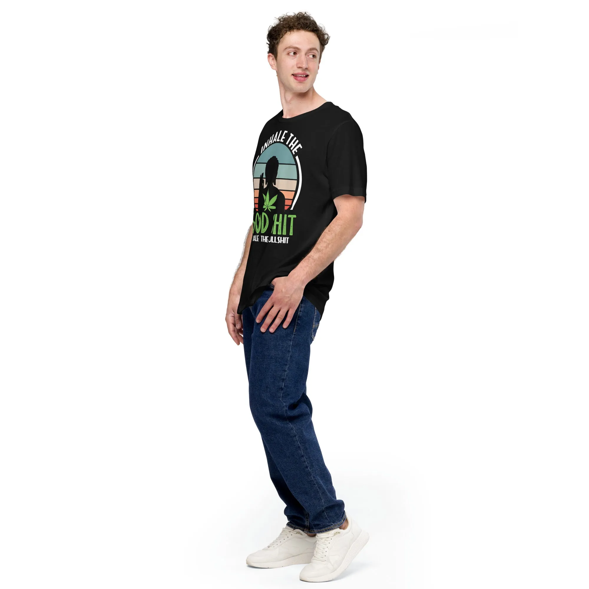 Exhale-the-bullshit-buddha-cannabis-Unisex t-shirt