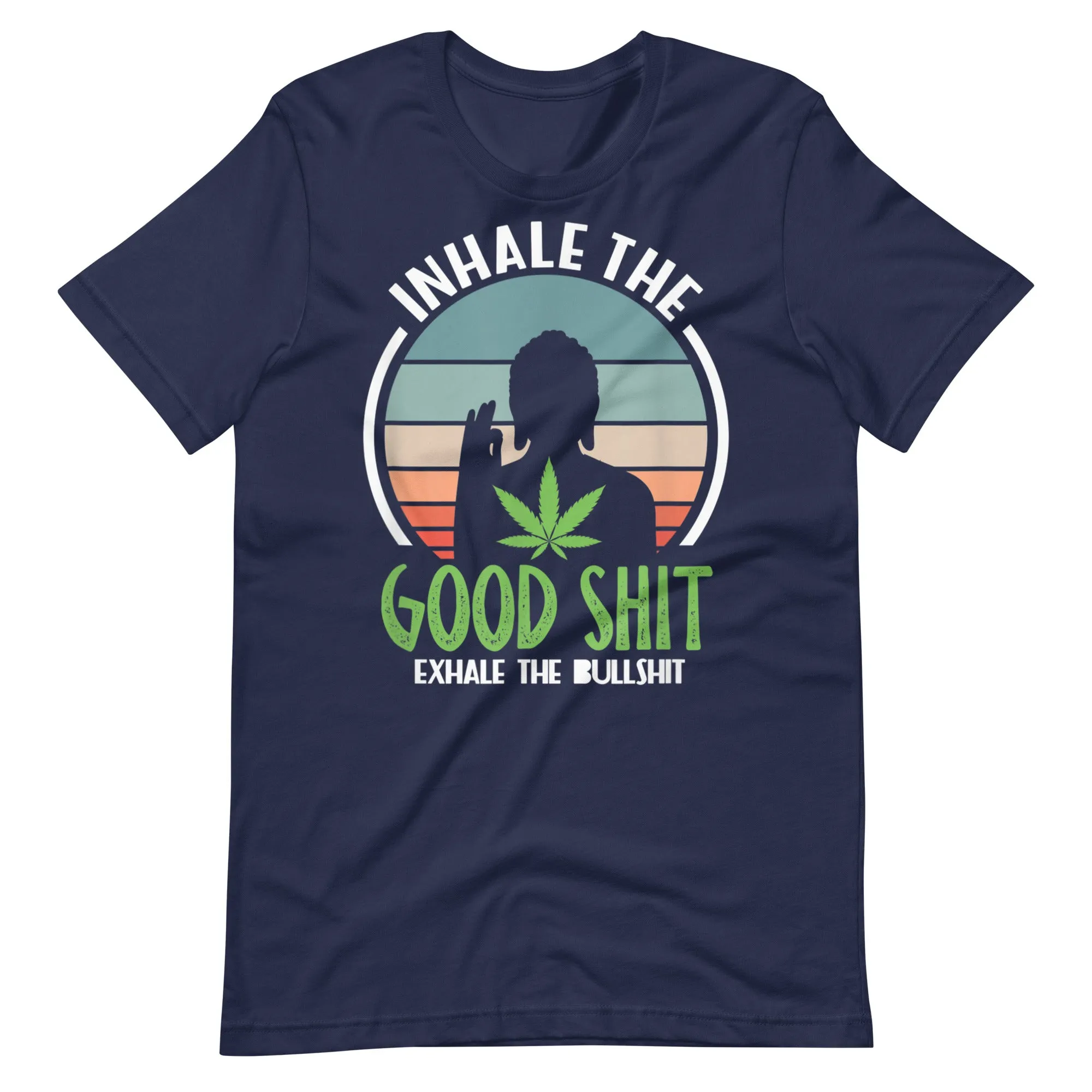 Exhale-the-bullshit-buddha-cannabis-Unisex t-shirt