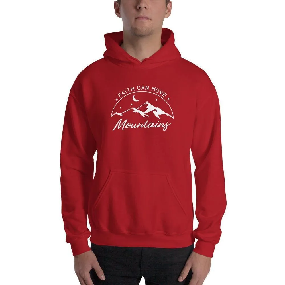Faith Can Move Mountains Christian Pullover Hoodie Sweatshirt