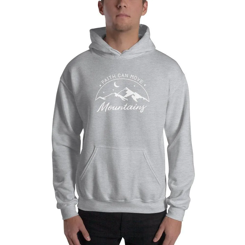 Faith Can Move Mountains Christian Pullover Hoodie Sweatshirt