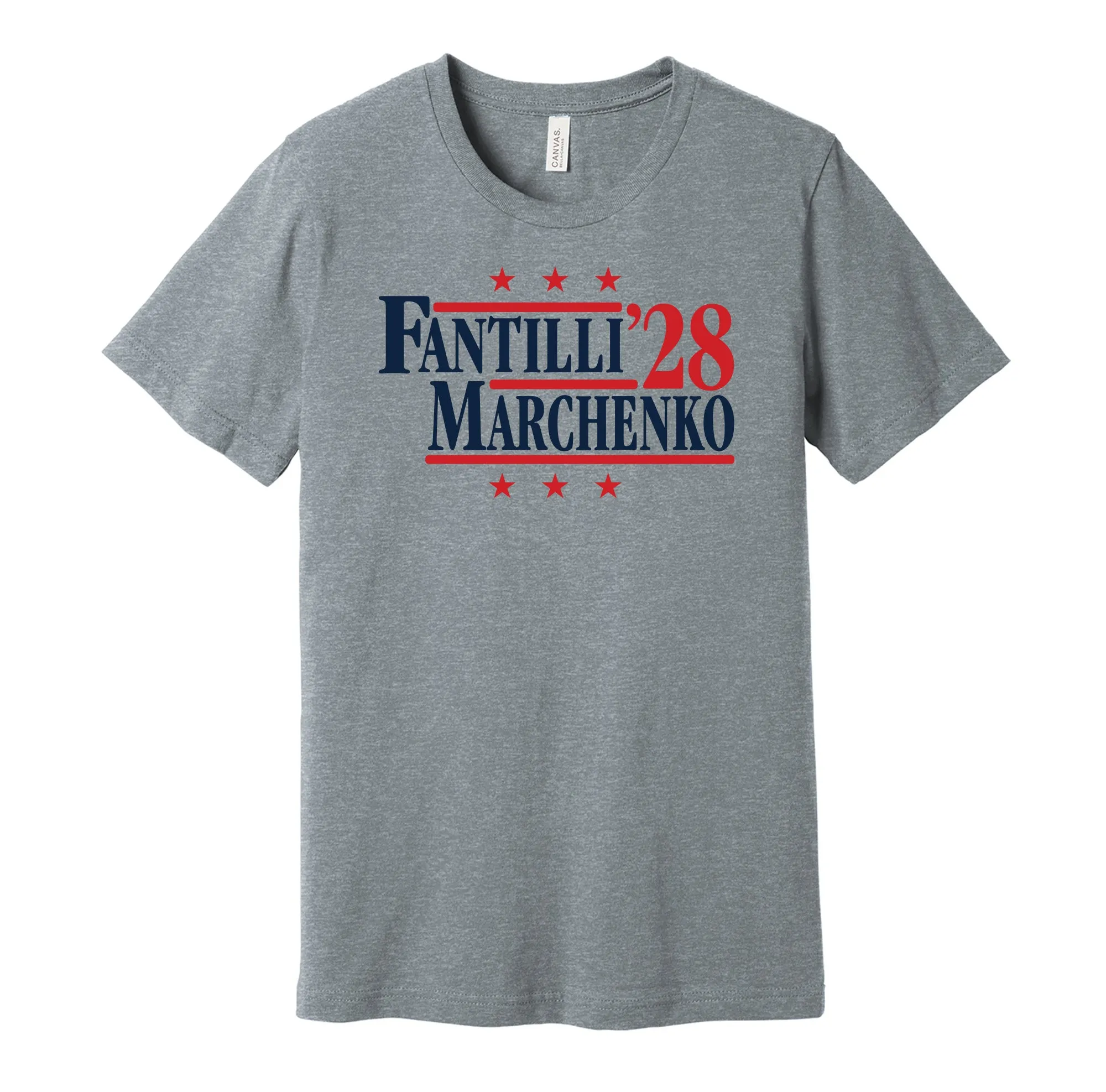 Fantilli & Marchenko '28 - Columbus Hockey Legends Political Campaign Parody T-Shirt - Hyper Than Hype Shirts