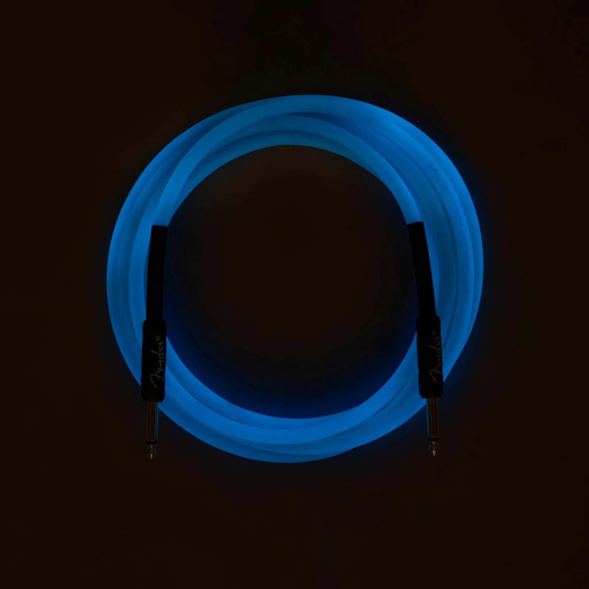 Fender 10 FT Professional Series Glow in the Dark Instrument Cable, Blue