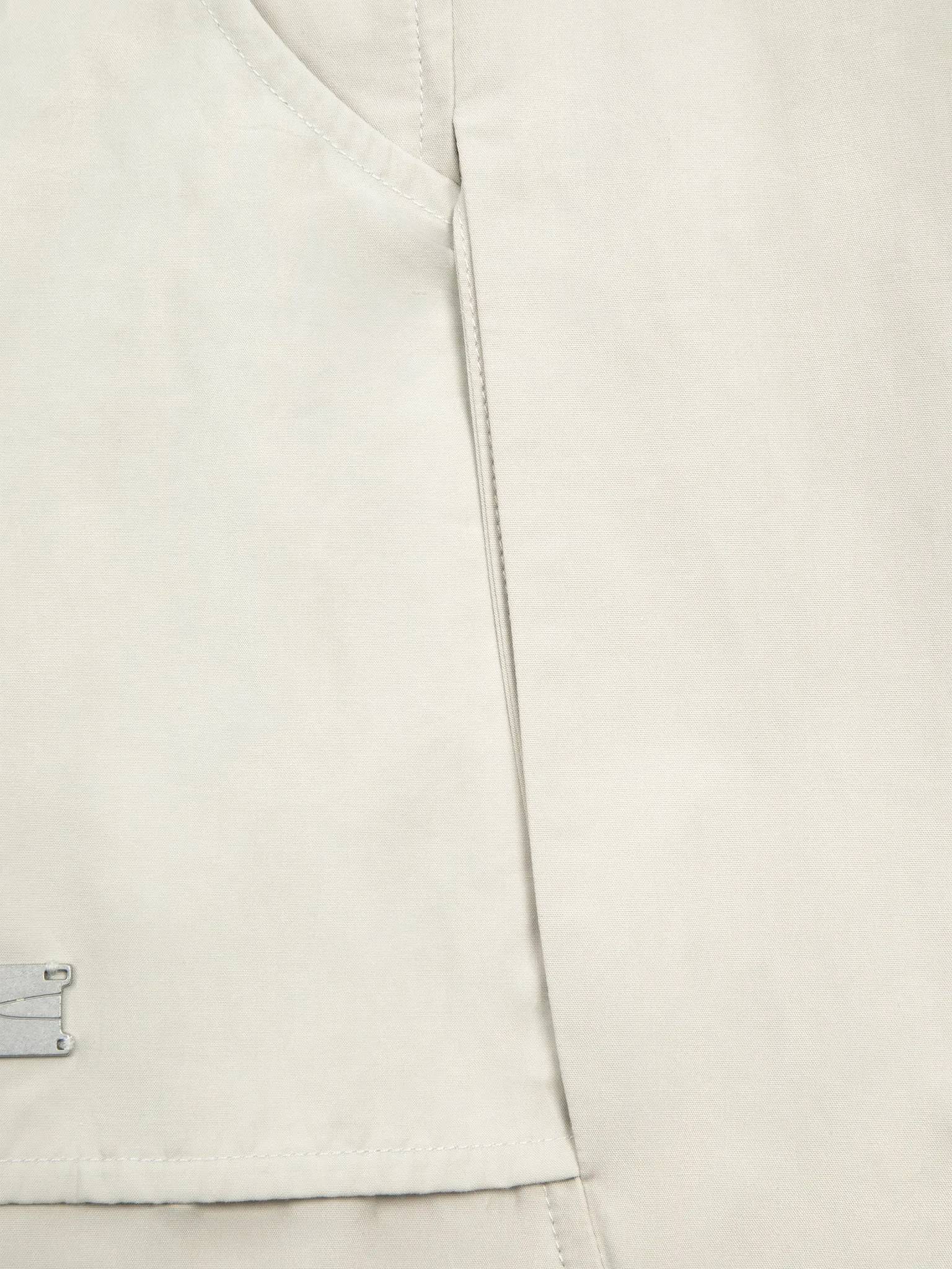 FIBER GREY INTERVEIN LAYERED SHORT-SLEEVE SHIRT