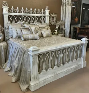 Florence Peruvian Hand Crafted Wood and Wrought Iron King Size Bed