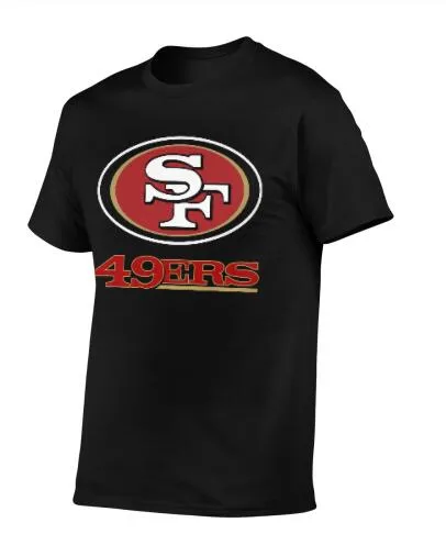 Football San Francisco 49ers Logo Decorative T-shirt Short Sleeve Men's Shirts Black