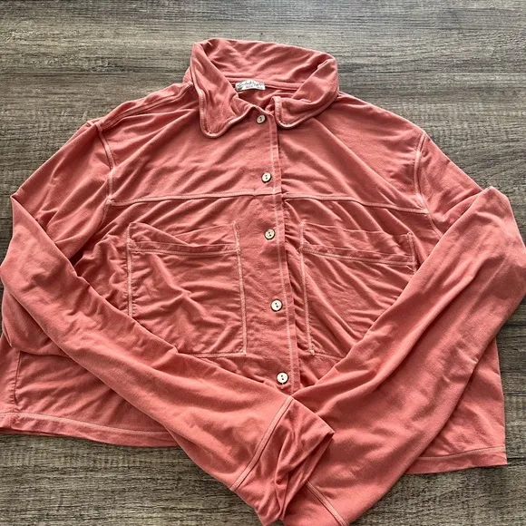 Free People Intimately Free Two Piece Pajama Set in Lipgloss - Size Small