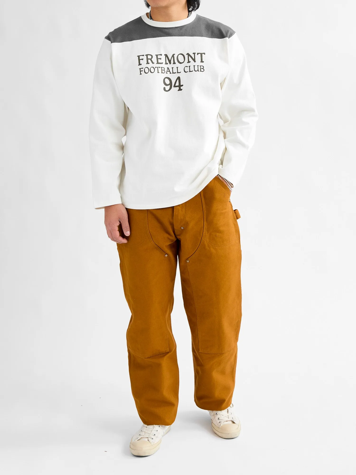 Fremont Football Tee in Off White