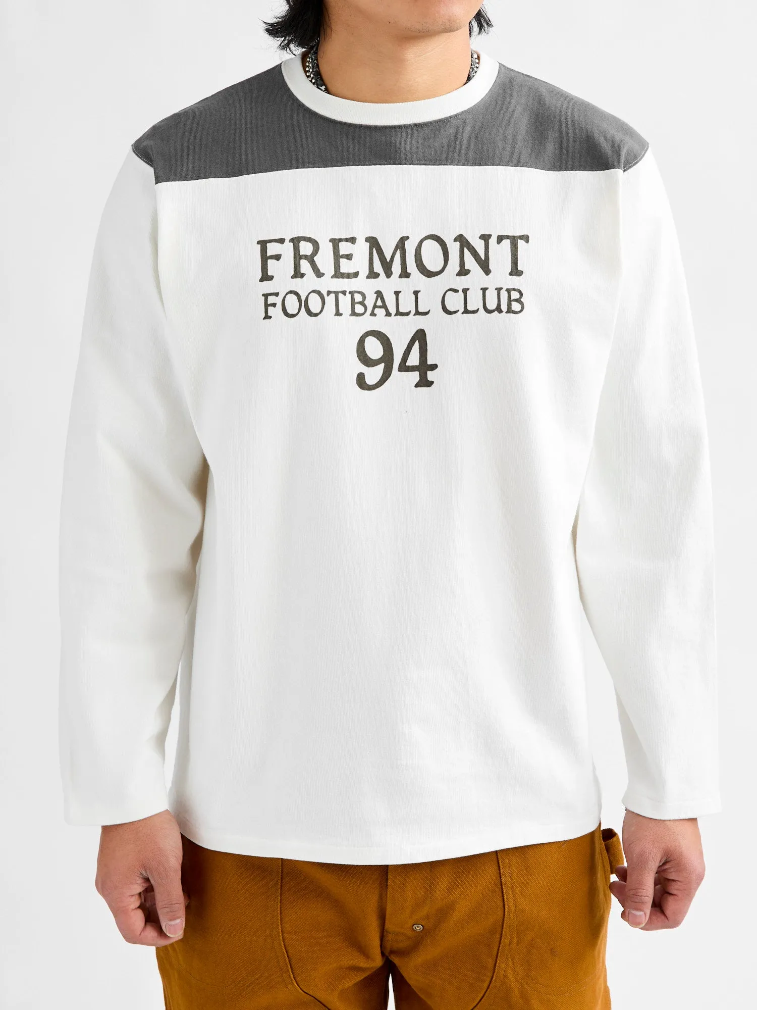 Fremont Football Tee in Off White