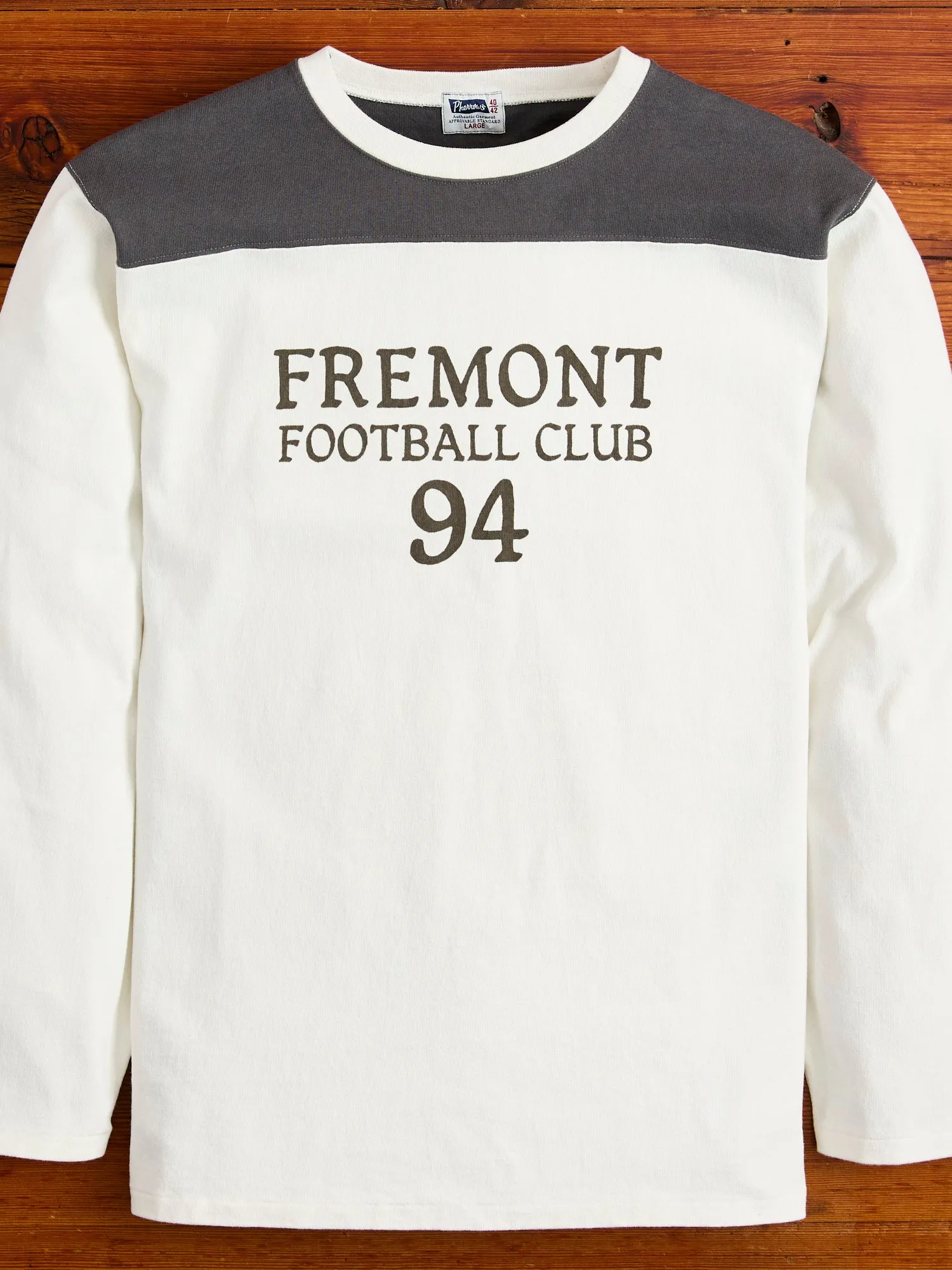 Fremont Football Tee in Off White