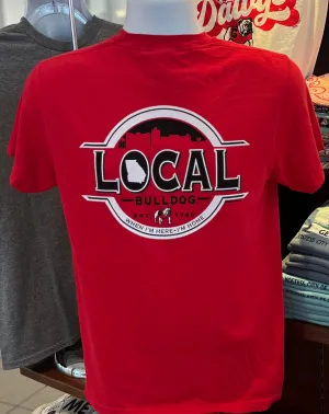Georgia Bulldogs T-shirt - “Local Bulldog - When I’m Here, I’m Home” (Short Sleeve Red)