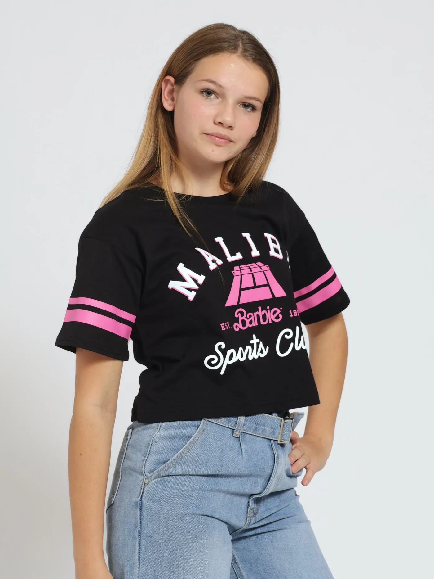 Girls Boxy Tee - Black