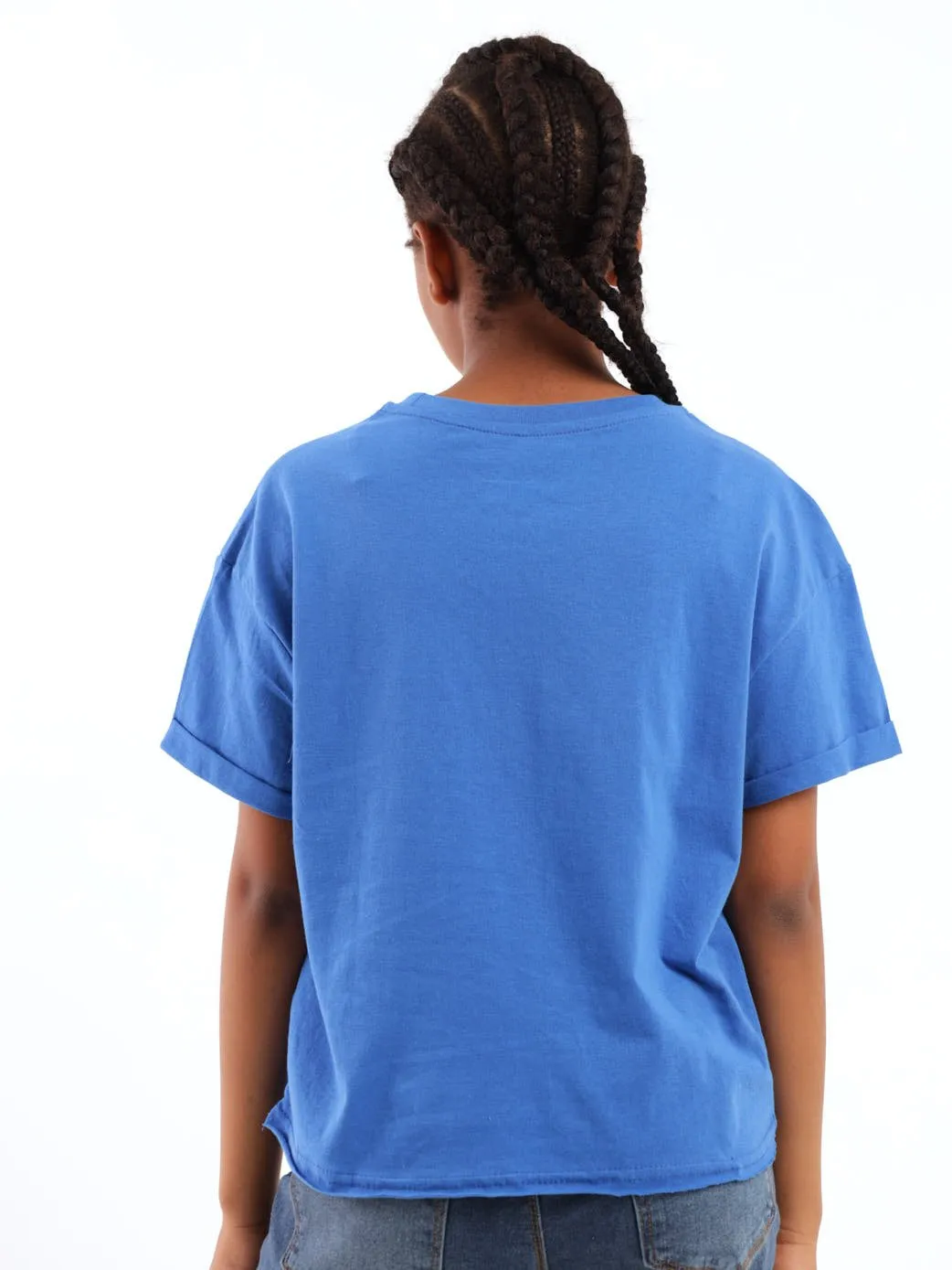 Girls New Week Boxy Tee - Cobalt