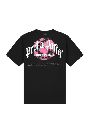 GLOBAL UNITY T-SHIRT | BLACK/NEON PINK