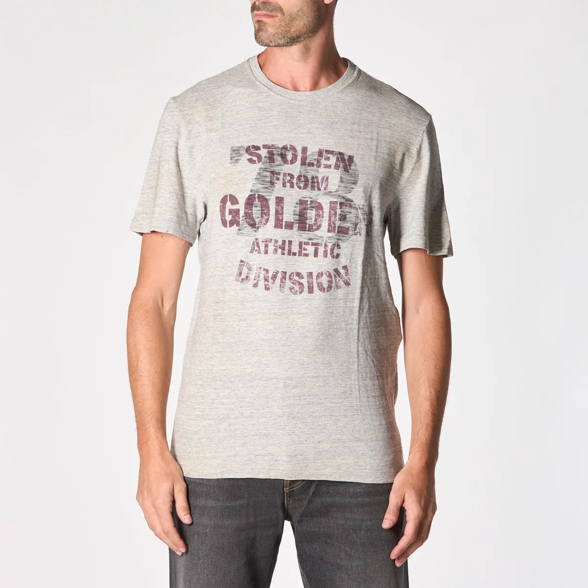 GOLDEN GOOSE T-SHIRT GMP01220.P001643 60276 GRIGIO CHIARO