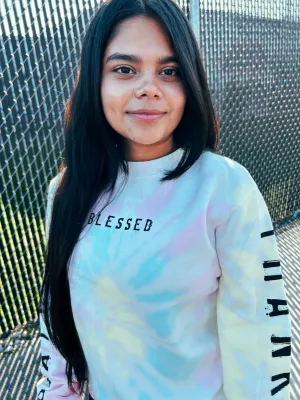 Grateful Thankful Blessed Adult Drop Shoulder Sweatshirt