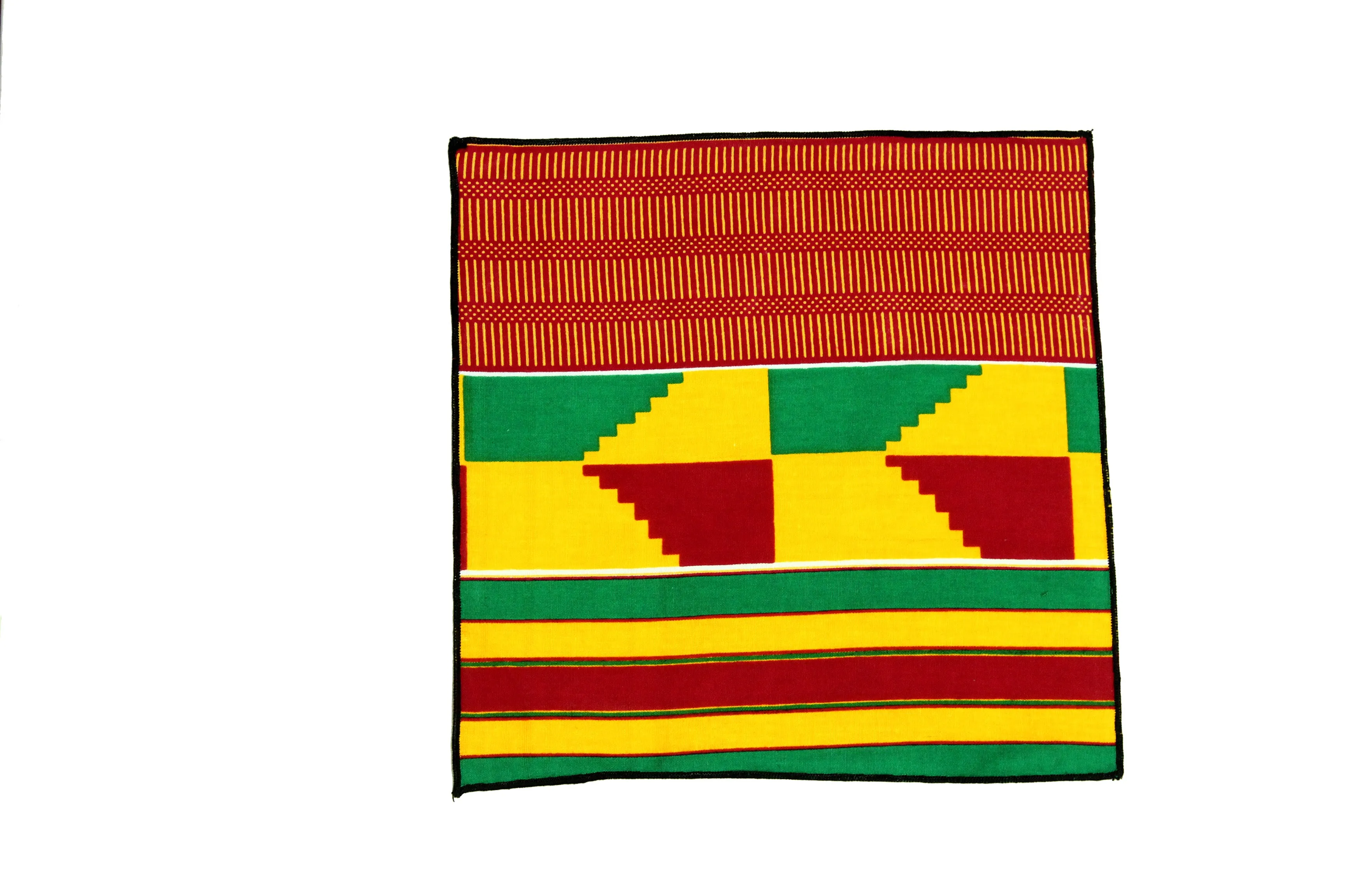 Green Peace Kente Neck Tie Pocket Square Set