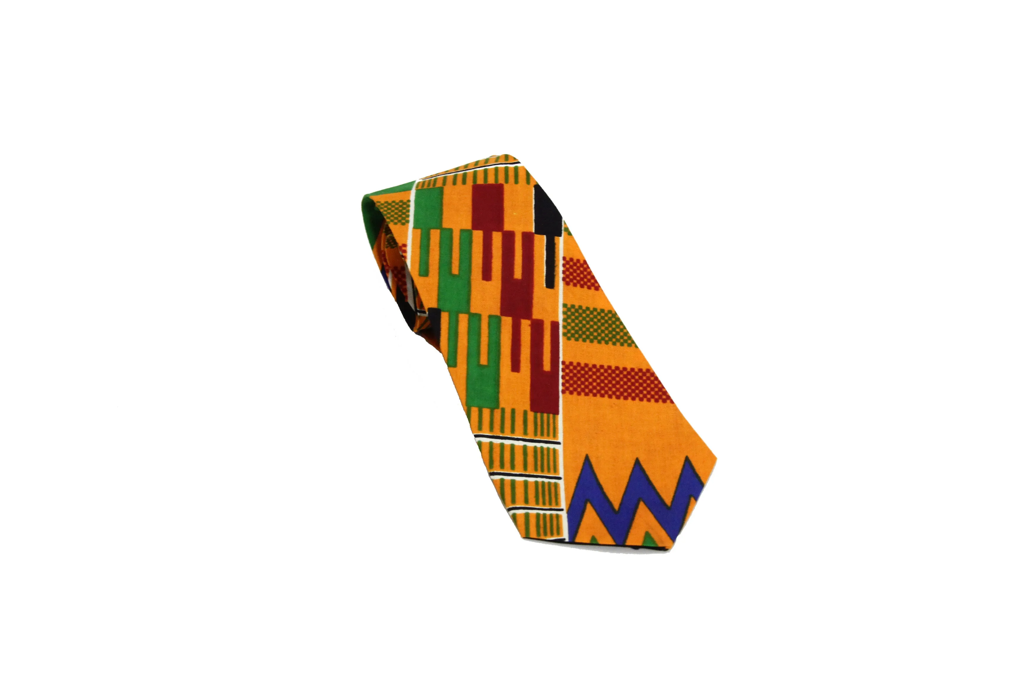 Grid Kente Neck Tie Pocket Square Set MORE COLORS AVAILABLE