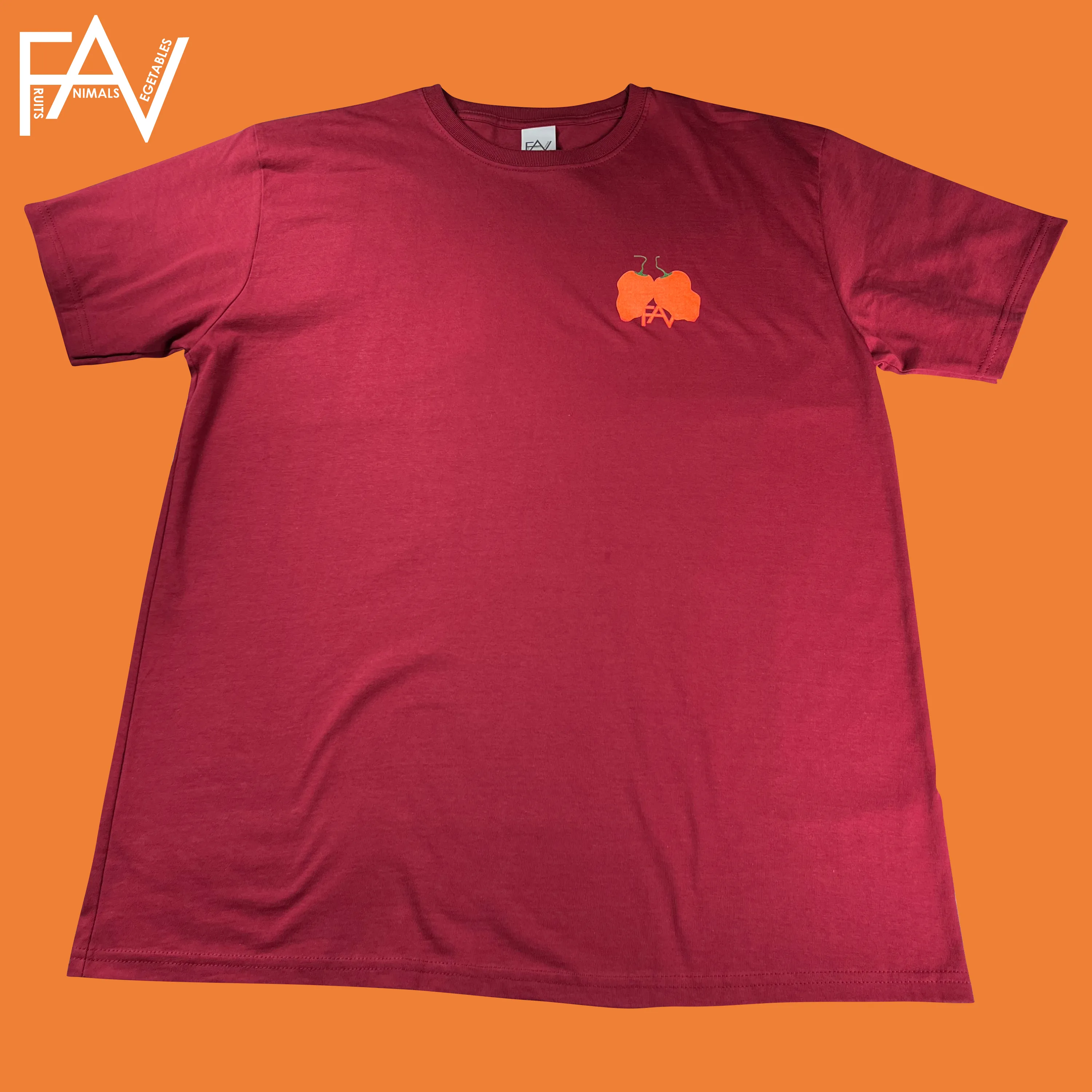 Habanero - Burgundy Heavyweight T-Shirt