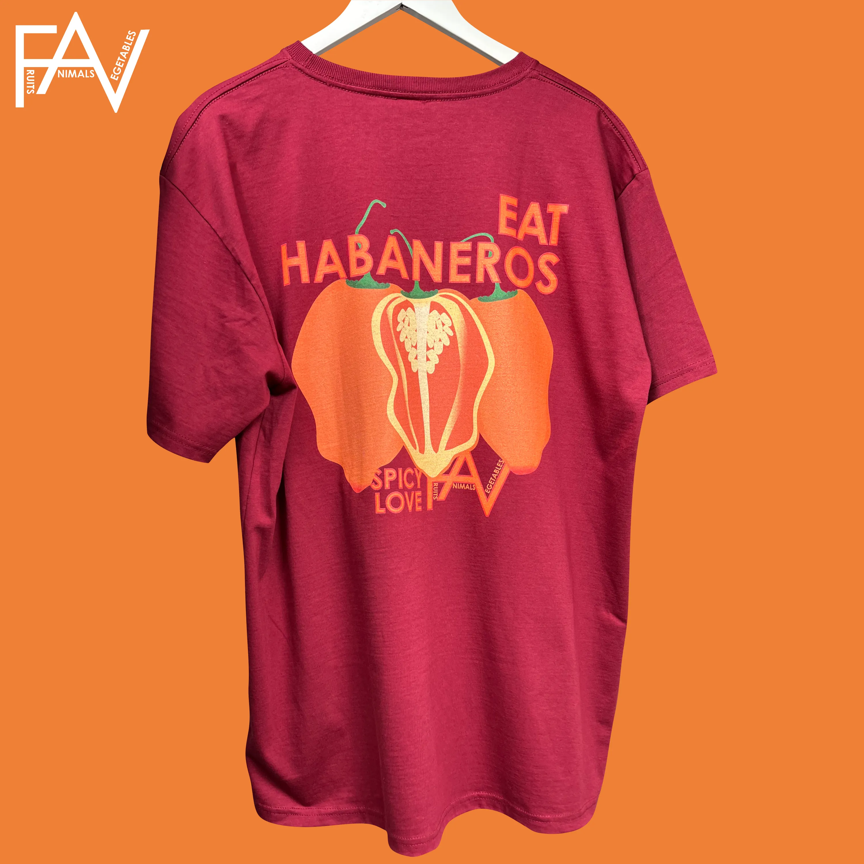 Habanero - Burgundy Heavyweight T-Shirt