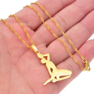 Haiti necklace , Dominican necklace Jamaican necklace , africa necklace , drinking girl necklace , haitian gift ,