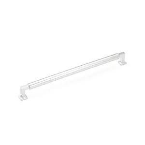 Haniburton Appliance Pull Handle - Appliance Mount - 12" Brass/Polished Chrome