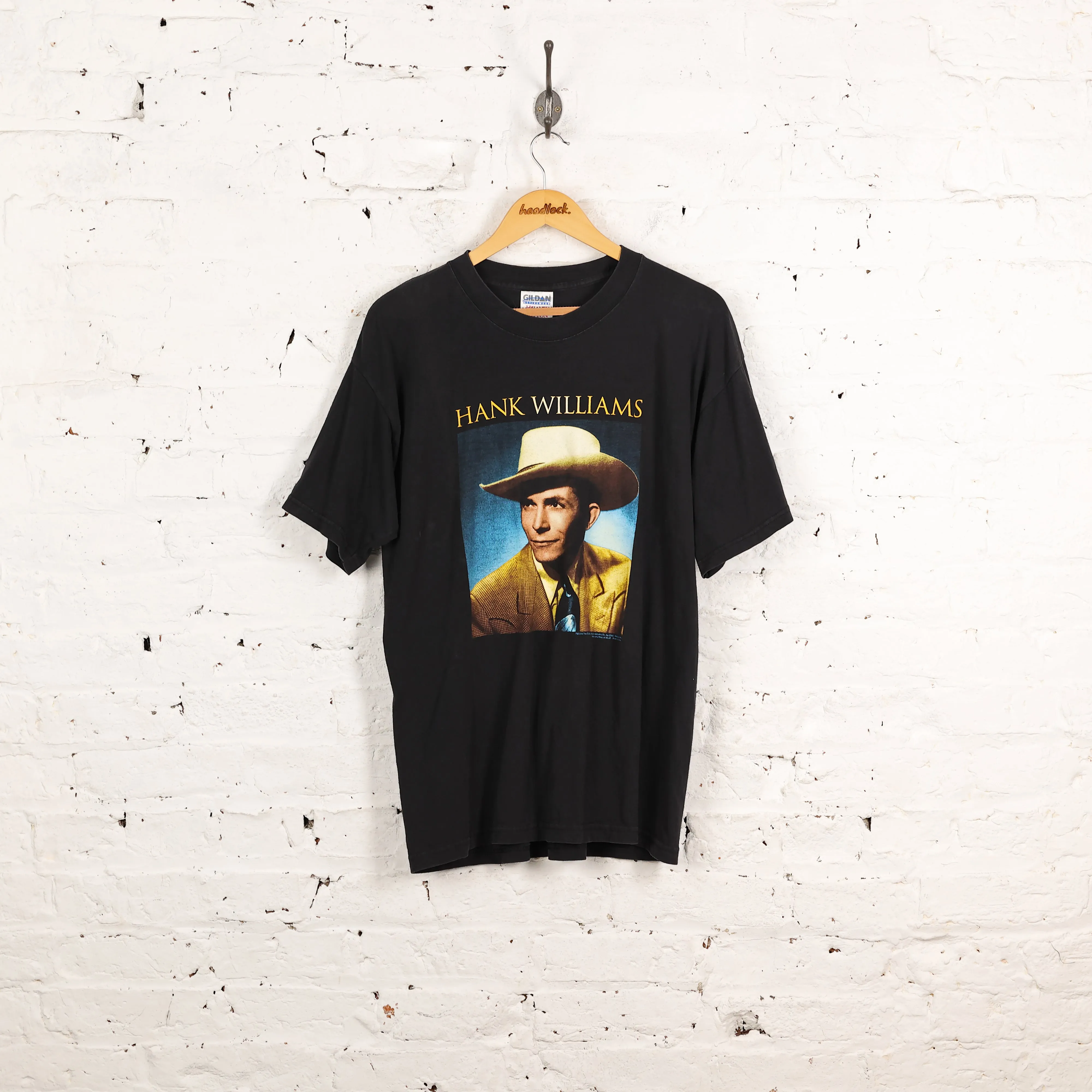 Hank Williams T Shirt - Black - L