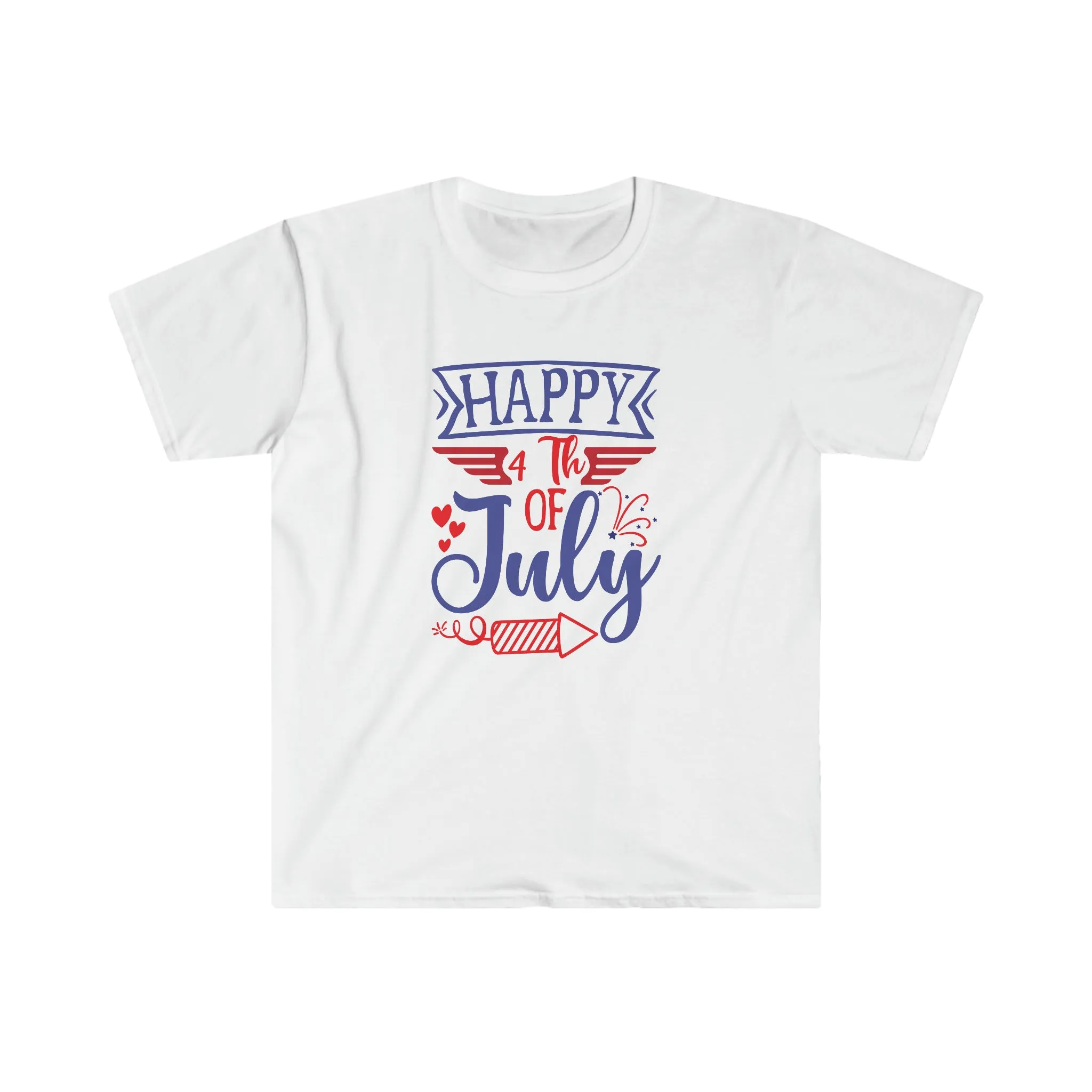 Happy 4th - Unisex Softstyle T-Shirt