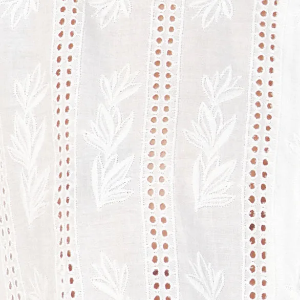 Harbour Blouse in White Vine Eyelet