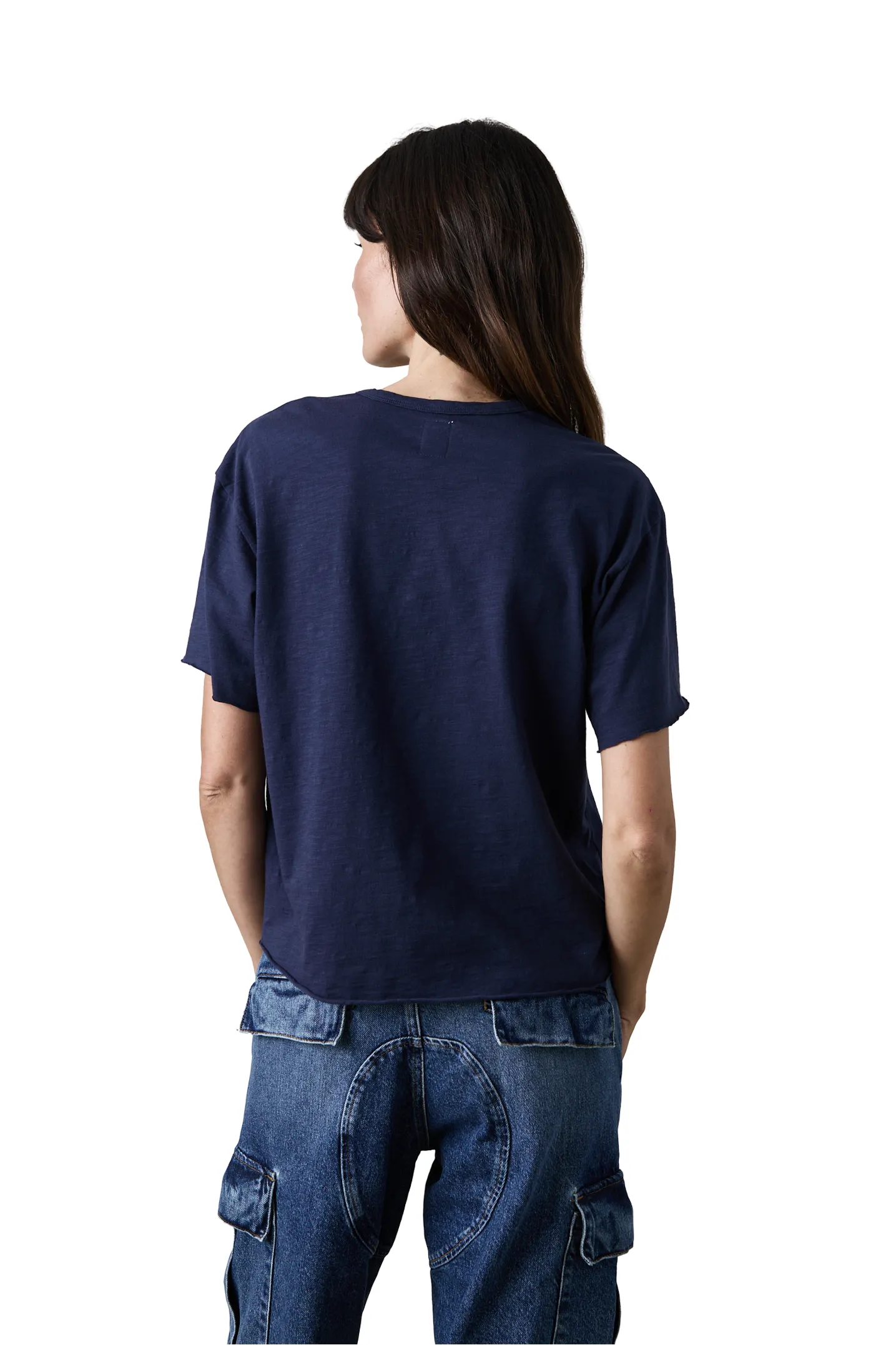 Harper SS Boxy Tee - Navy
