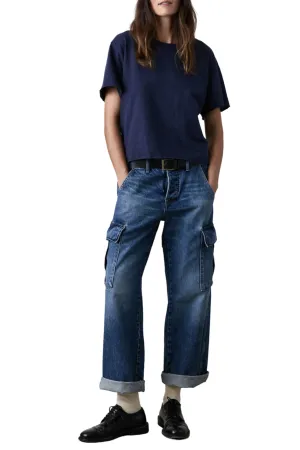 Harper SS Boxy Tee - Navy