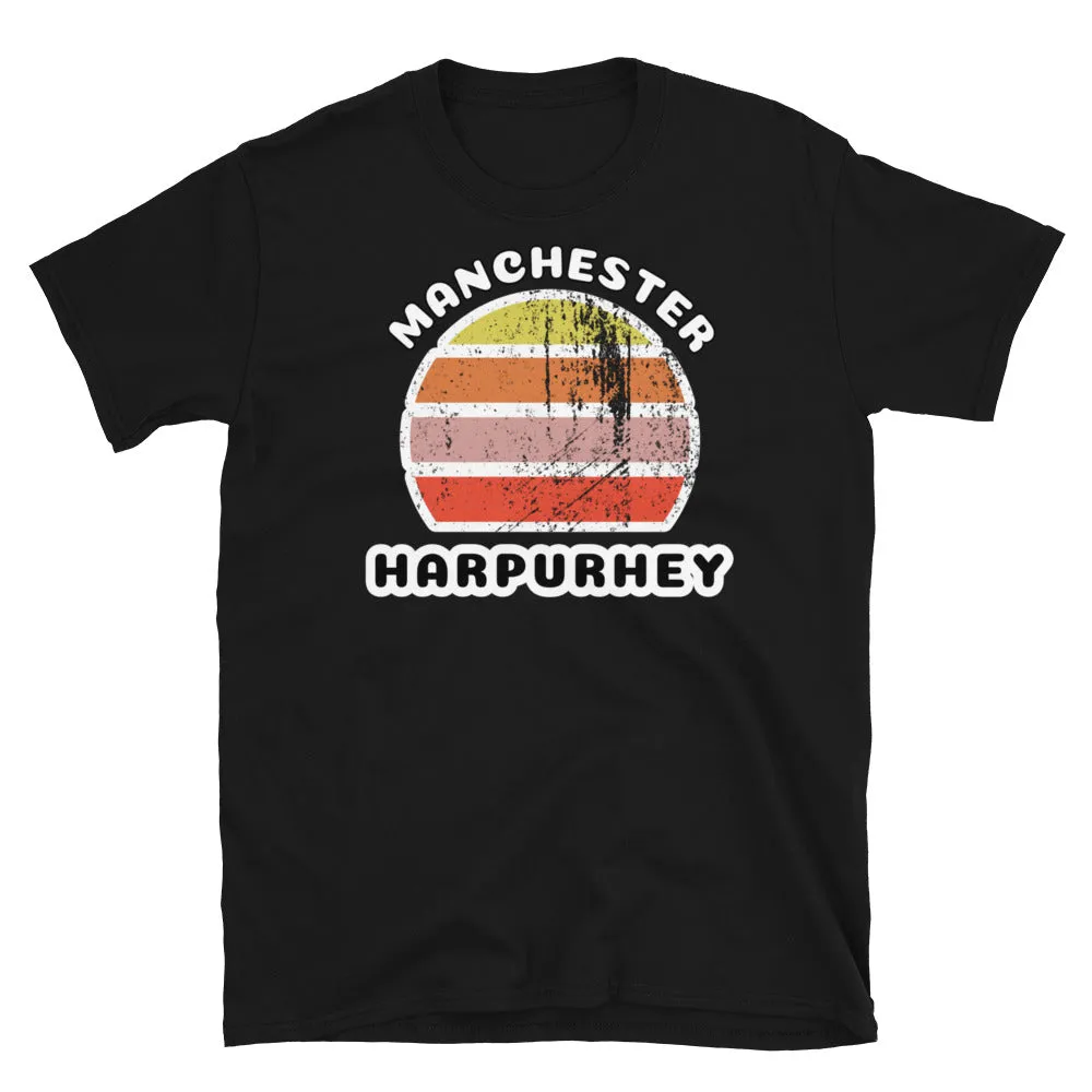 Harpurhey Manchester Vintage Sunset T-Shirt