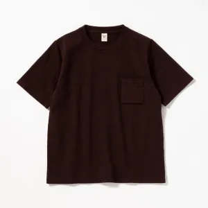 High-density Dotsume Pocket T-Shirt Black Brown
