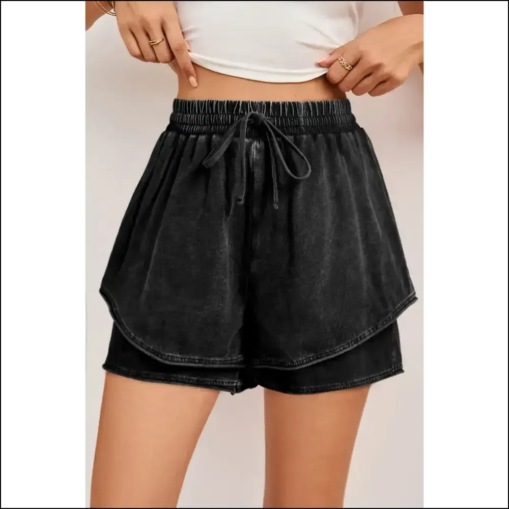 High Waist Terry Casual Shorts: Comfy ! 🖤 Needful Things