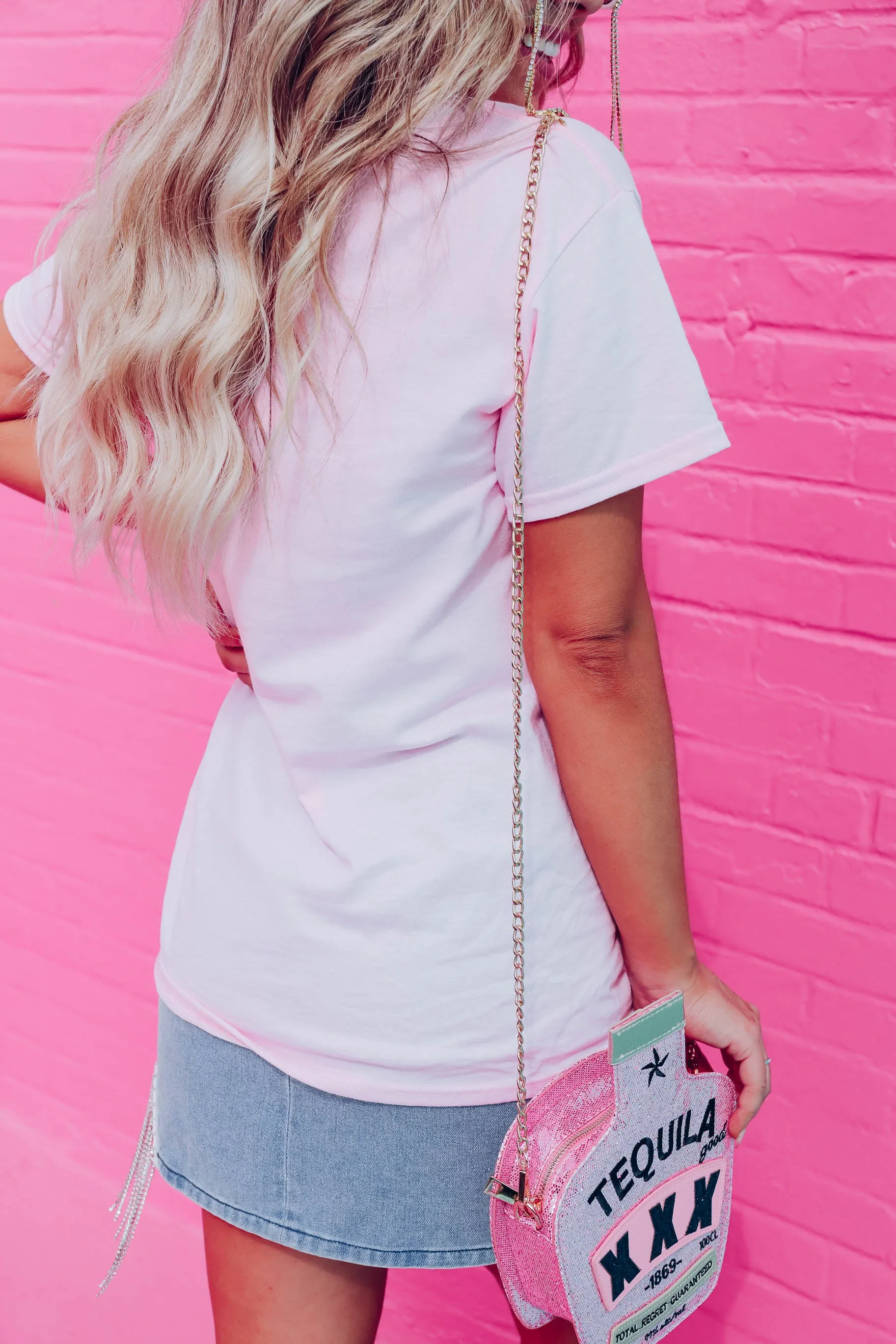 Howdy Stacked Graphic Tee- Pink - S-2XL