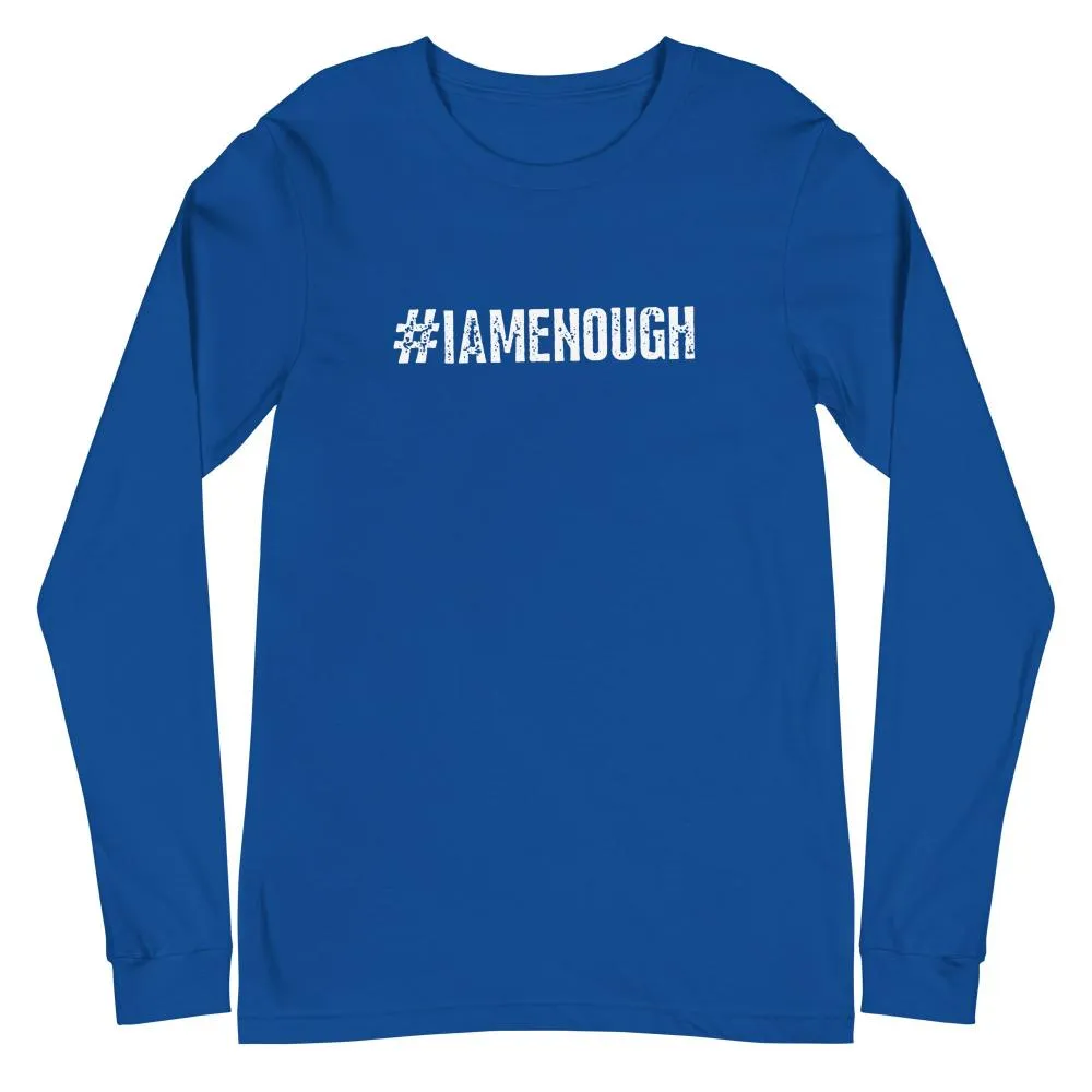 #IAMENOUGH Mental Health Inspirational Long Sleeve T-Shirt for Women