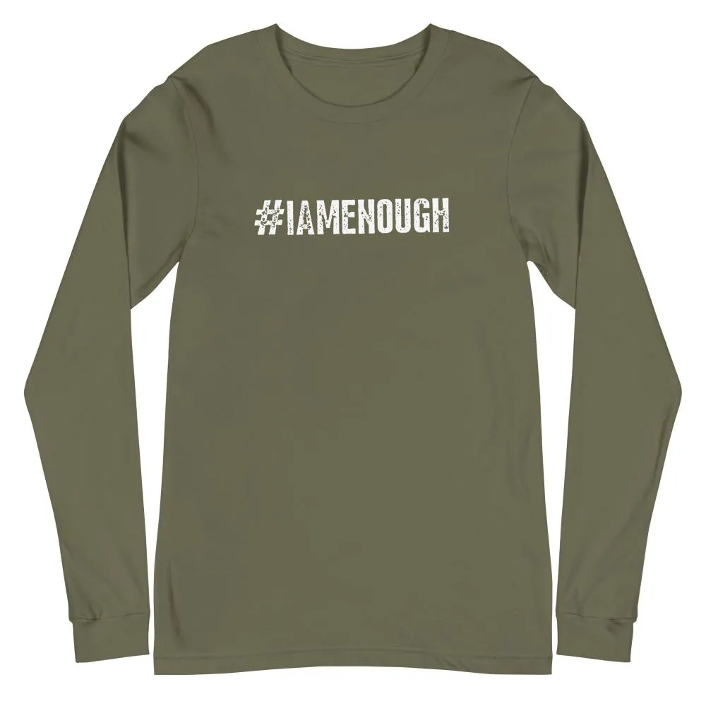 #IAMENOUGH Mental Health Inspirational Long Sleeve T-Shirt for Women