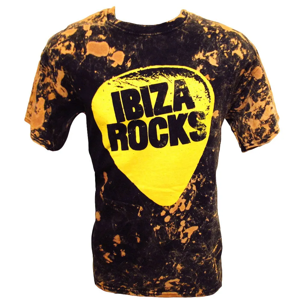 Ibiza Rocks Bleach Splatter Men's Oversized T-shirt