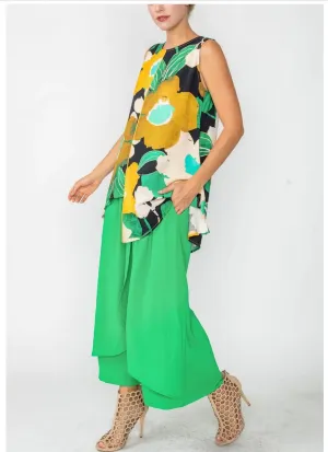 IC Collection 5872T Sleeveless Tunic Asymmetrical Layered Tank