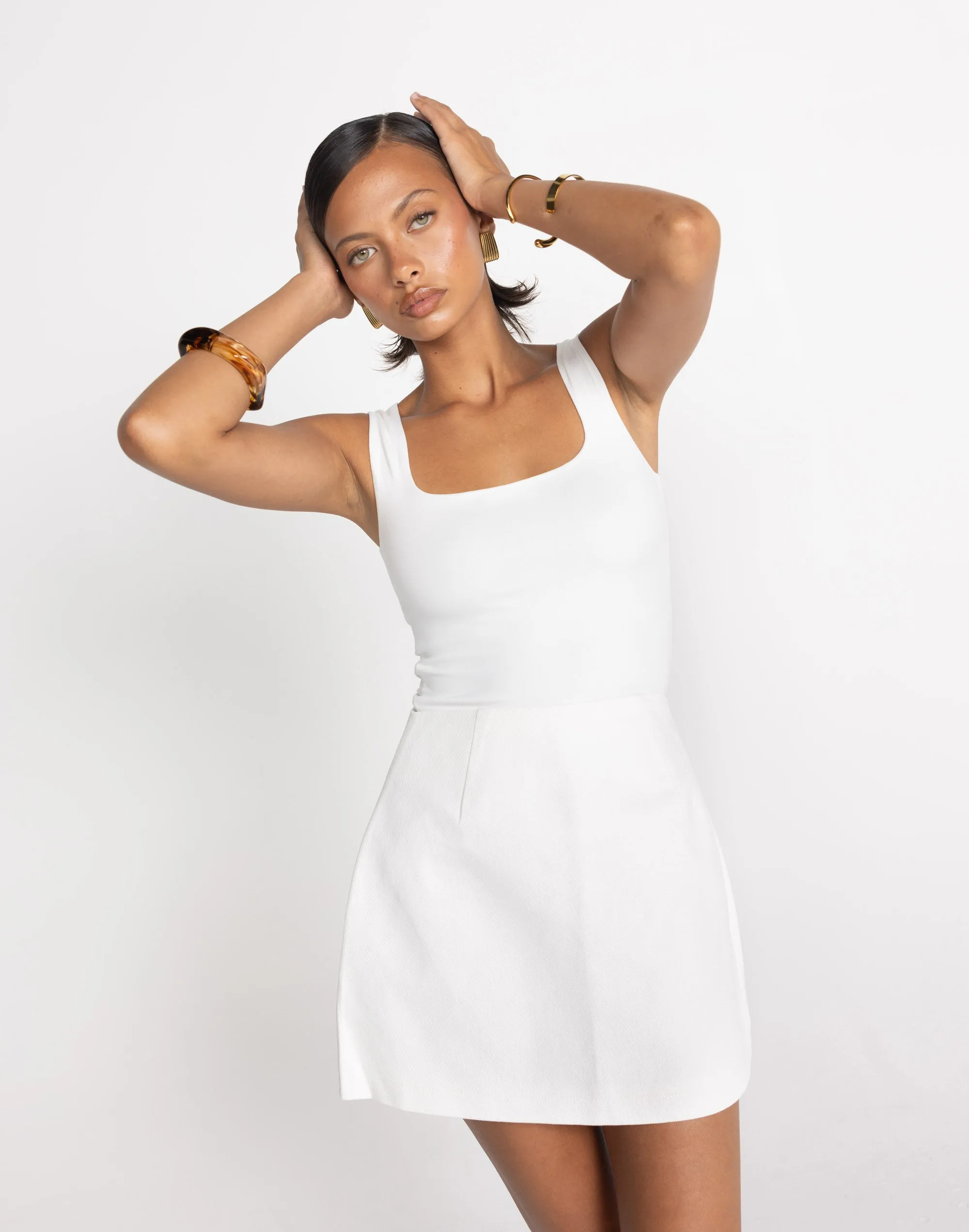Ines Mini Skirt (White)