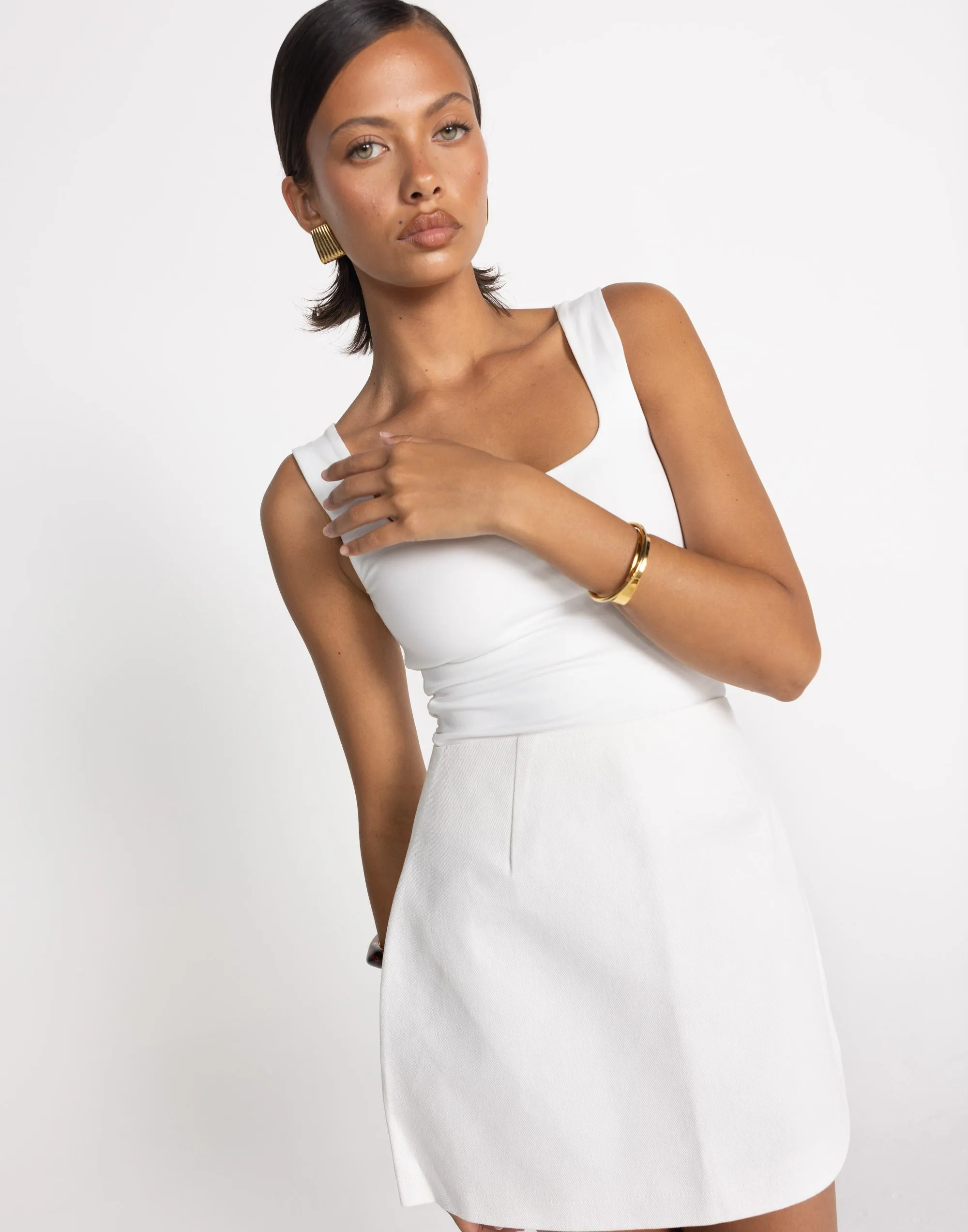 Ines Mini Skirt (White)