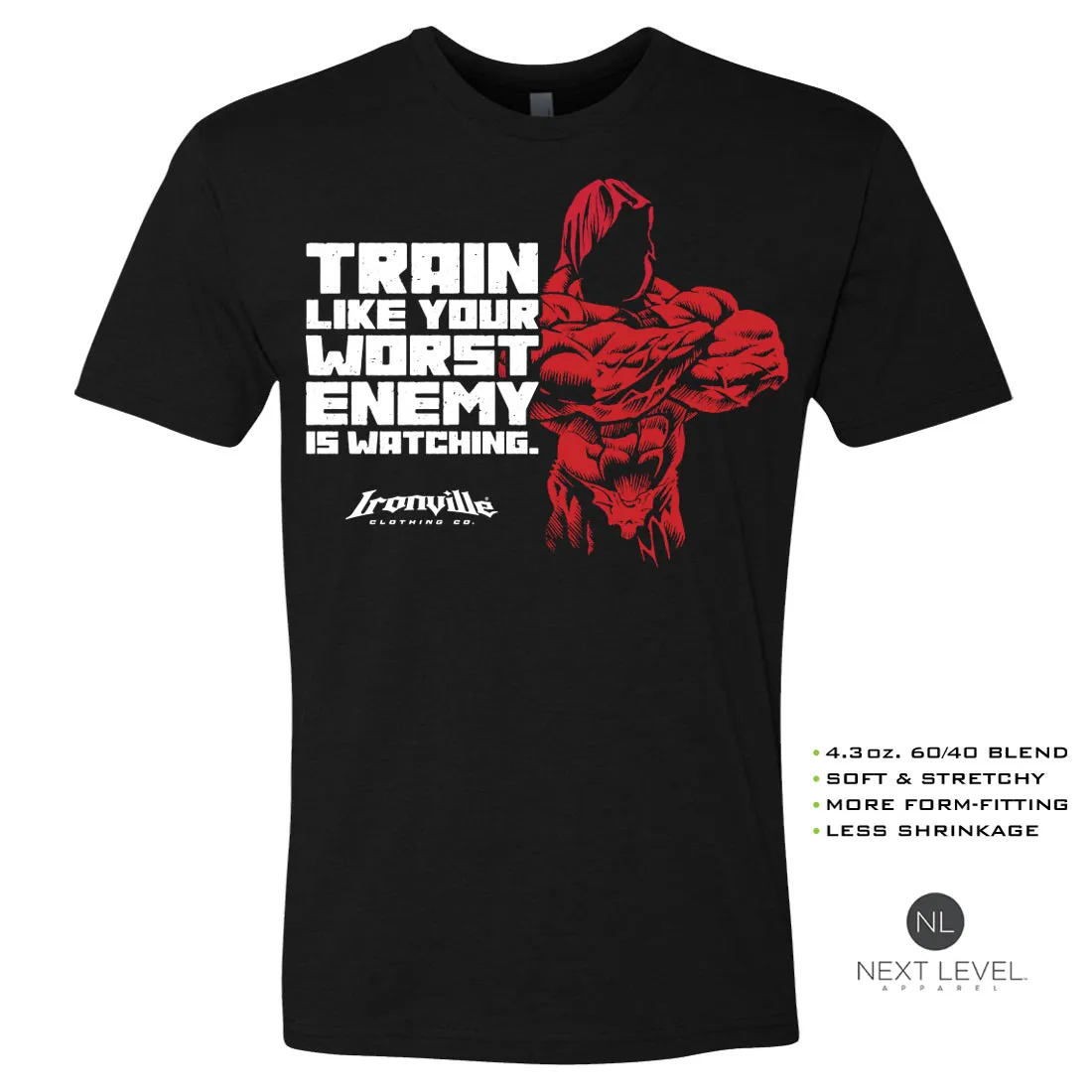 Ironville Worst Enemy Soft-Blend Fitted Gym T-shirt