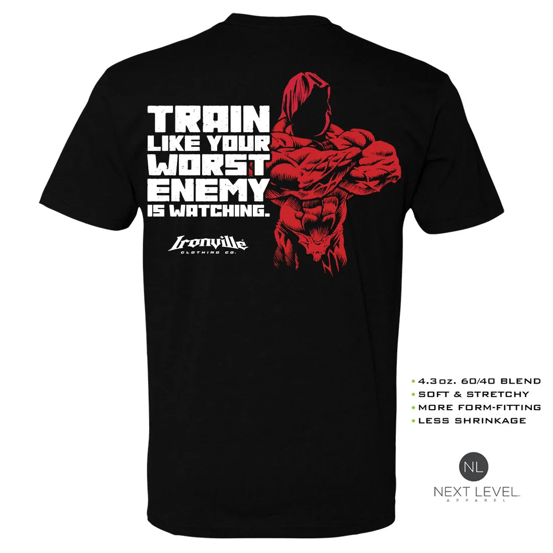 Ironville Worst Enemy Soft-Blend Fitted Gym T-shirt