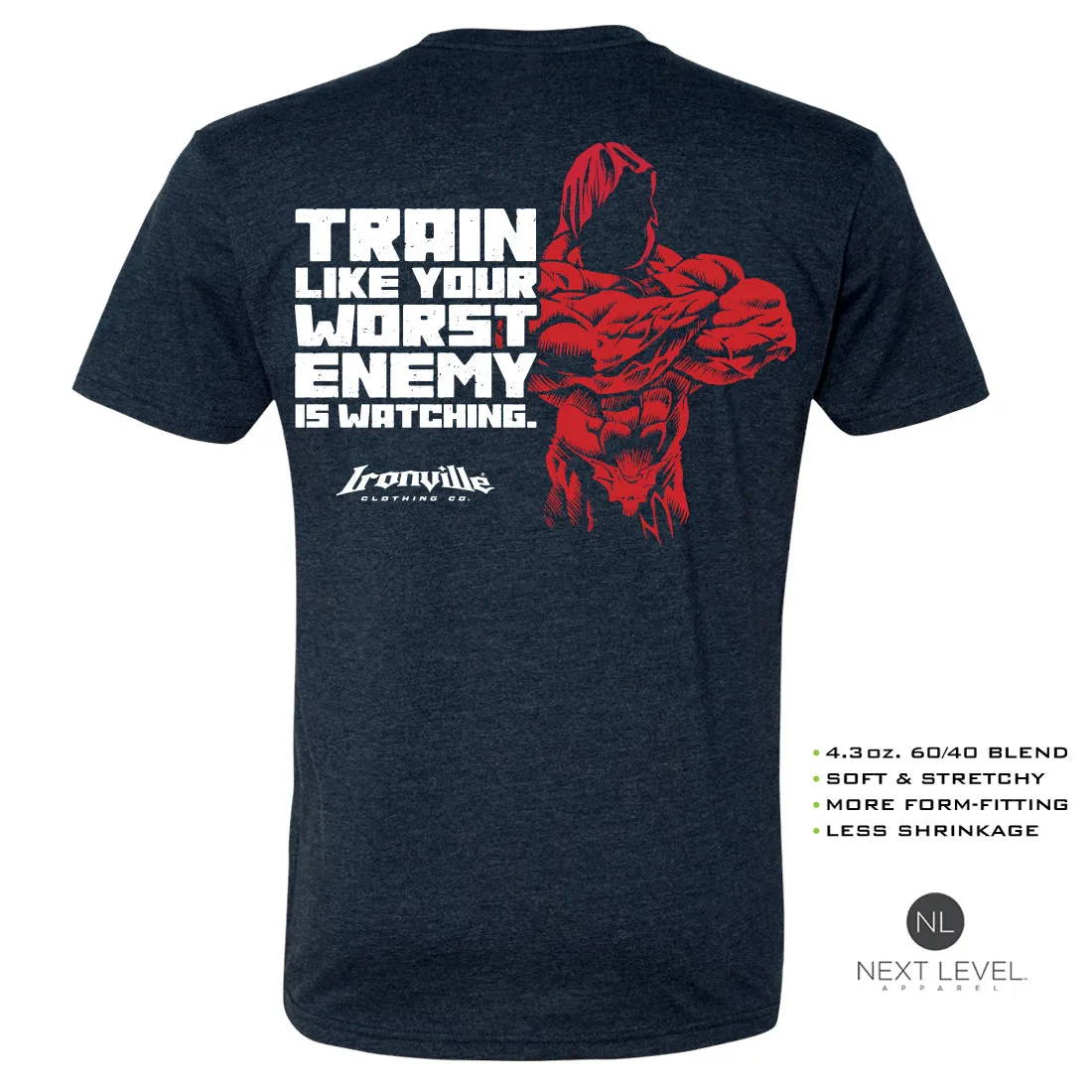 Ironville Worst Enemy Soft-Blend Fitted Gym T-shirt
