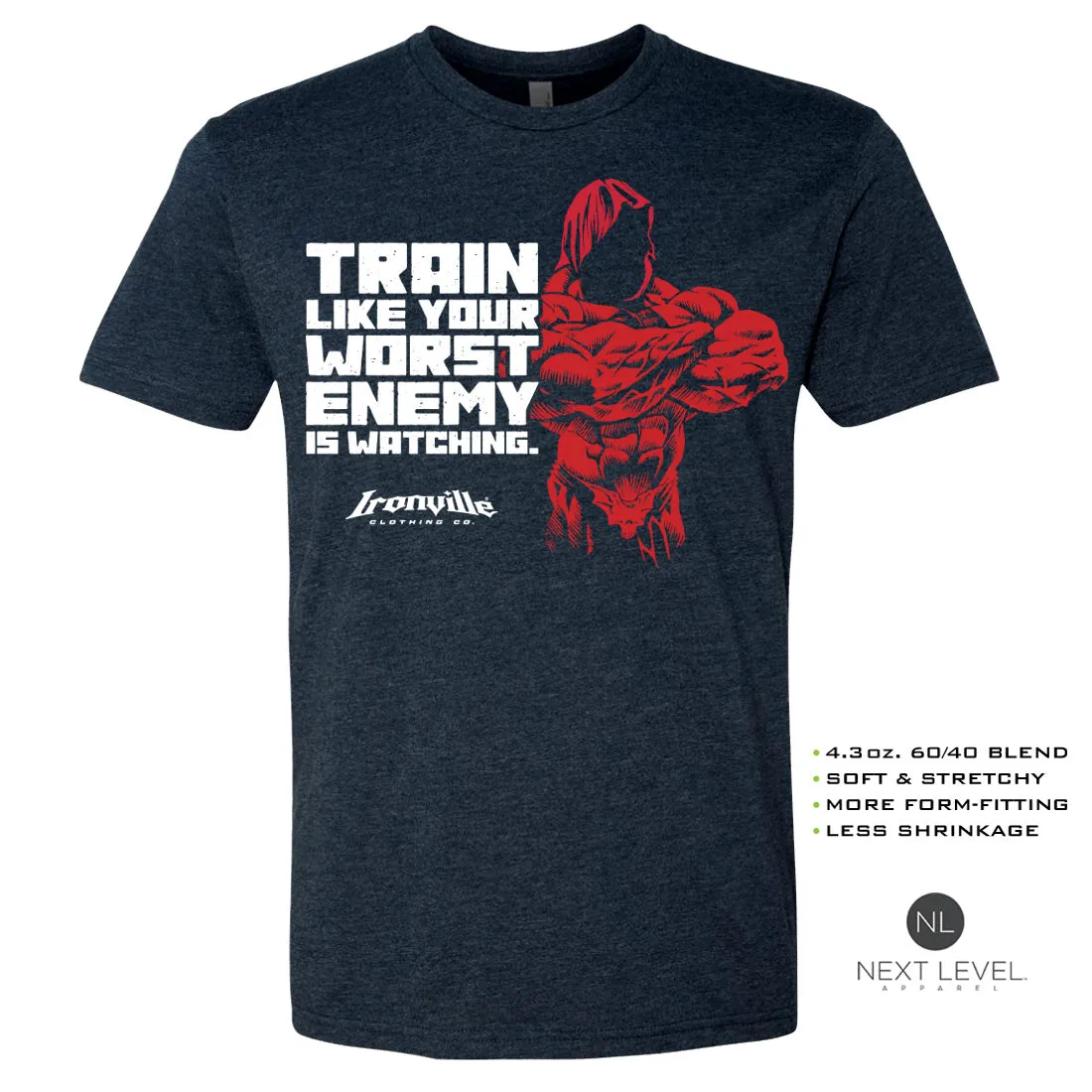 Ironville Worst Enemy Soft-Blend Fitted Gym T-shirt