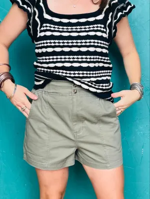 Jackie Olive Shorts